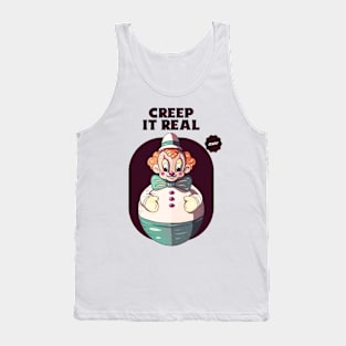 Super creepy halloween circus clown Tank Top